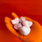 Fizzy Strawberry Hearts - Freeze Dried Sweets - Halal and Dairy Free