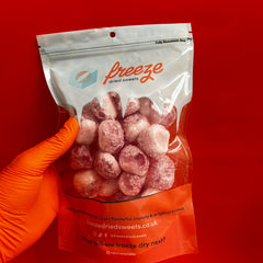 Fizzy Strawberry Hearts - Freeze Dried Sweets - Halal and Dairy Free
