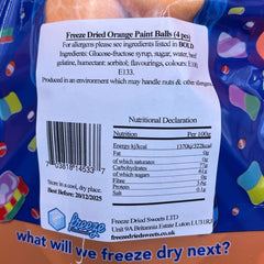 Orange Paint Balls  - Freeze Dried Sweets