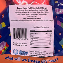 Red Paint Balls  - Freeze Dried Sweets
