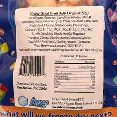 Fruit Balls Original - Freeze Dried Sweets - Vegetarian, Vegan & Halal