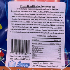 Double Deckers - Freeze Dried Sweets - Vegetarian