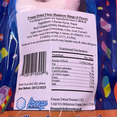 Fizzy Rainbow Rings - Freeze Dried Sweets - Halal