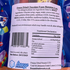 Chocolate Foam Bananas - Freeze Dried Sweets