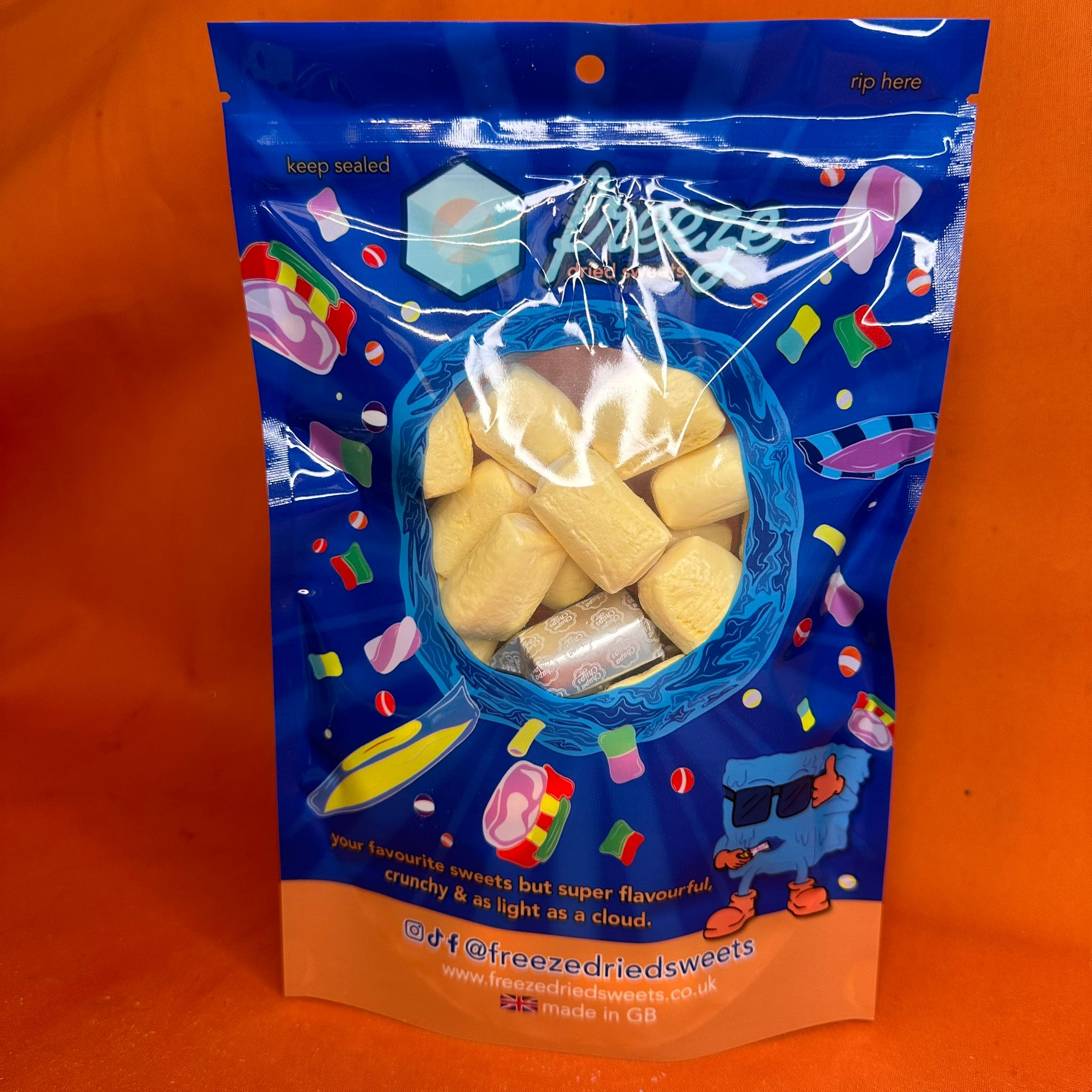 Chupa Chups Orange Chews  - Freeze Dried Sweets | Gluten-Free