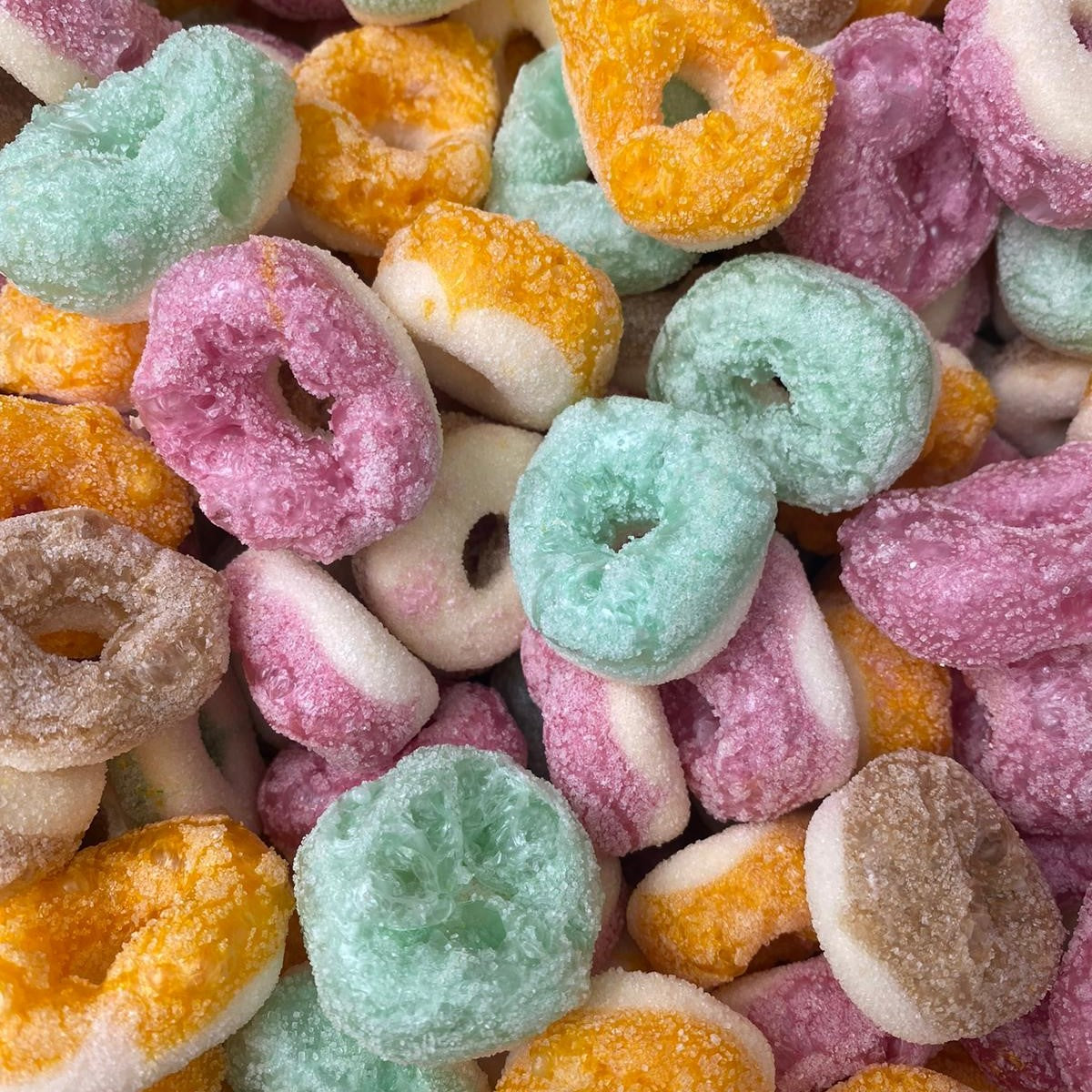 Fizzy Rainbow Rings - Freeze Dried Sweets - Halal
