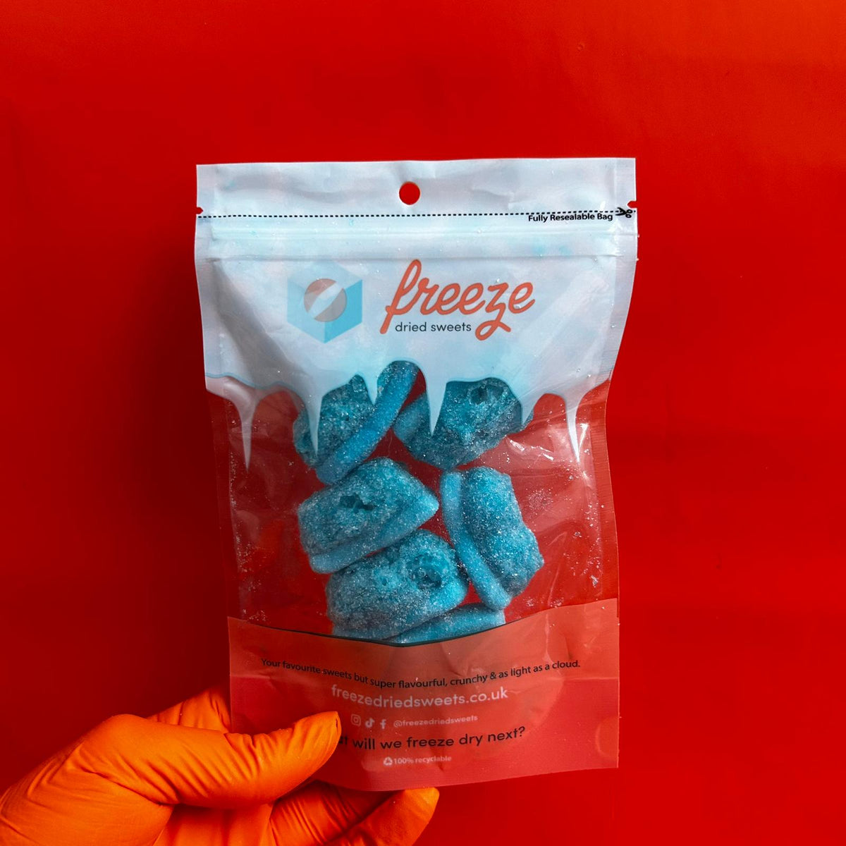 Blue Raspberry Slices - Freeze Dried Sweets | Halal