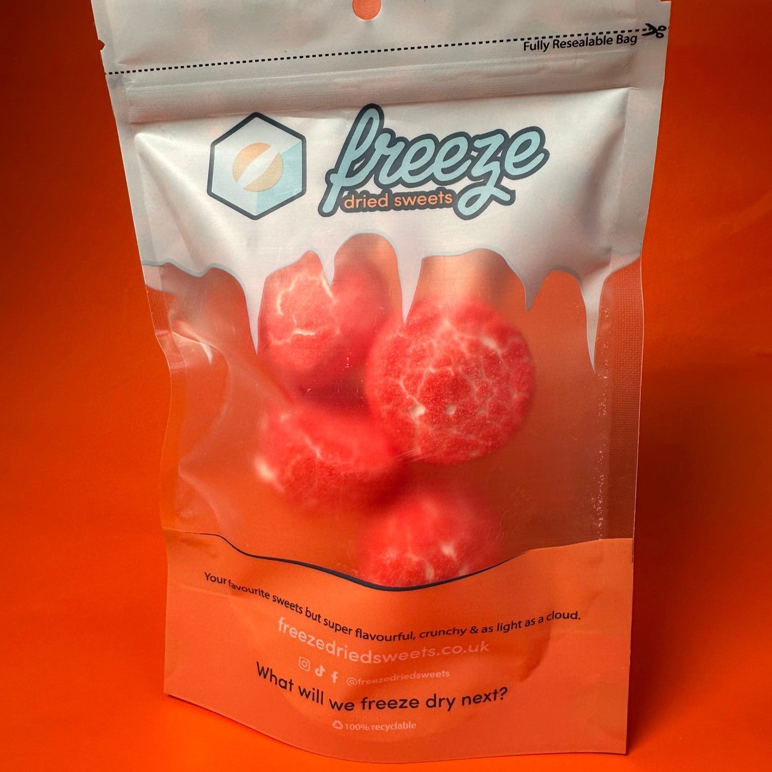 Red Paint Balls  - Freeze Dried Sweets