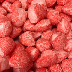 Sugared Foam Strawberries  - Freeze Dried Sweets