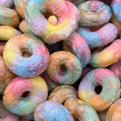 Multicolour Sour Rings - Freeze Dried Sweets - Gluten-Free