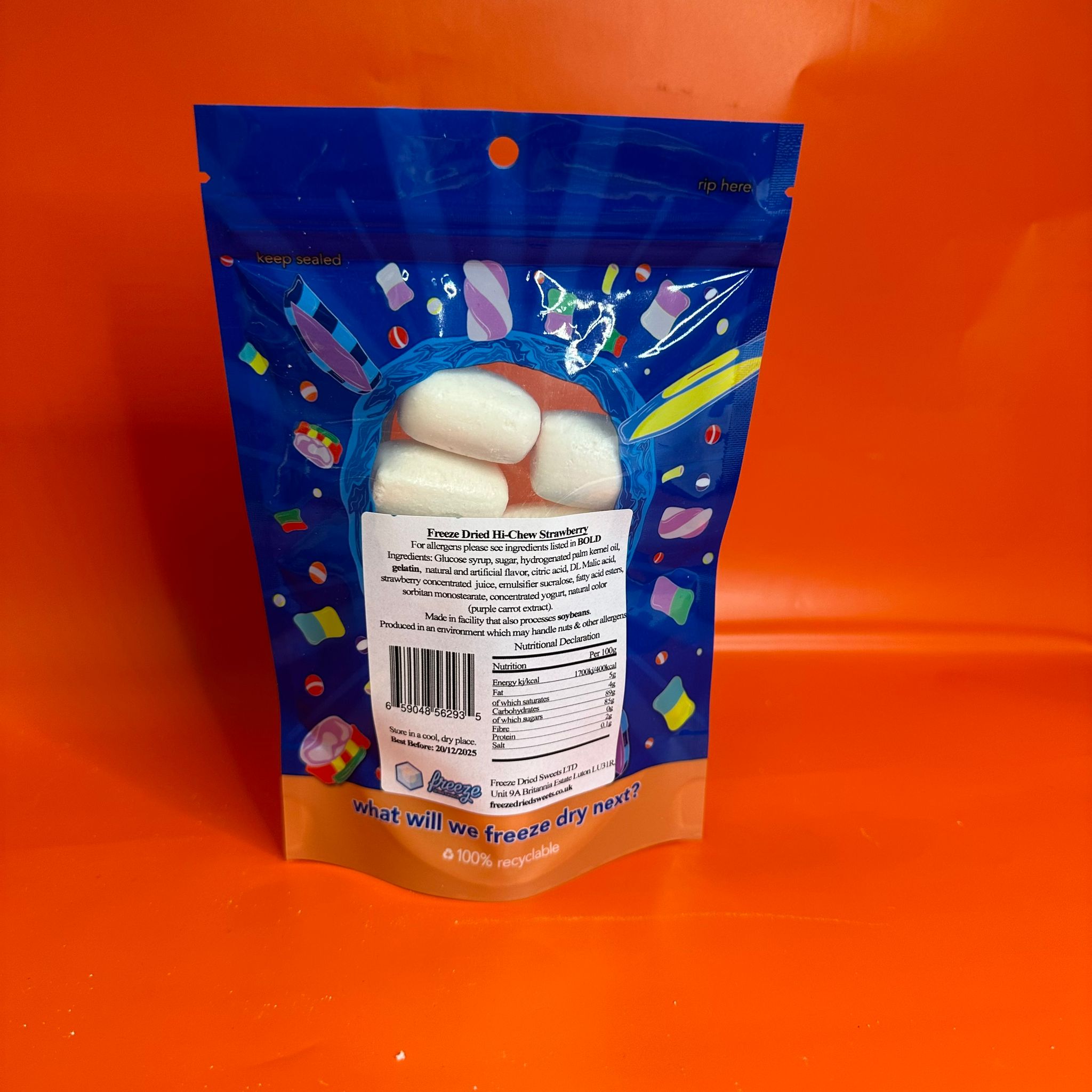 Bye Chews Strawberry - Freeze Dried Sweets | Gluten-Free