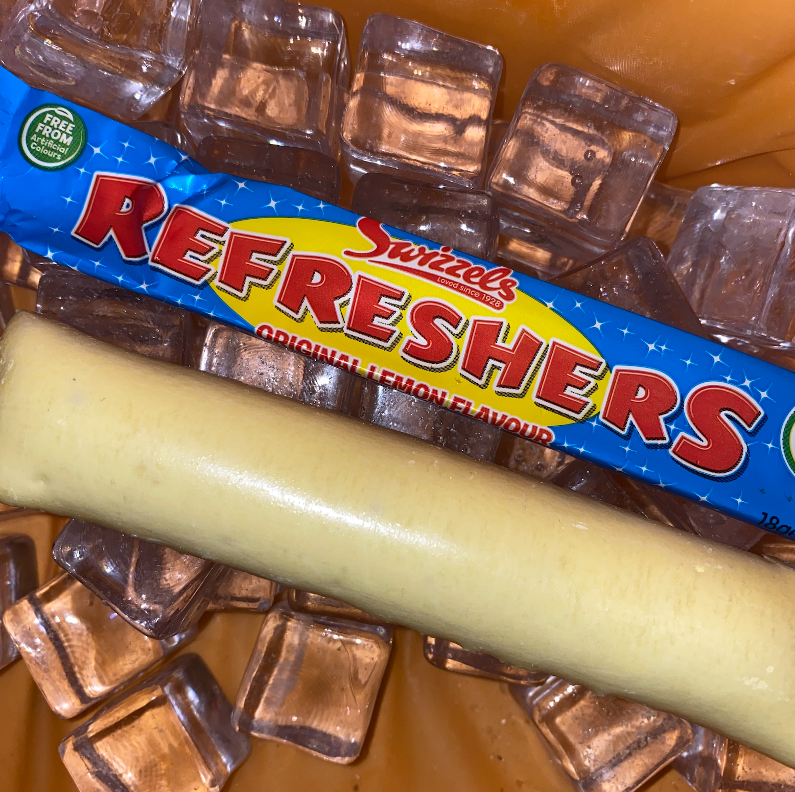 Refreshers Original Lemon Chew Bar - Freeze Dried Sweets - Vegan, Vegetarian & Halal