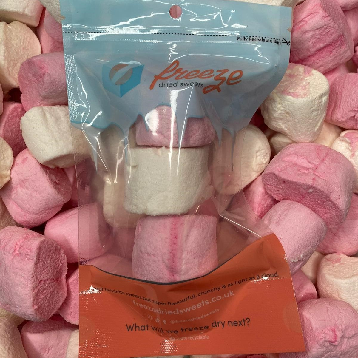 Pink and White Marshmallows  - Freeze Dried Sweets