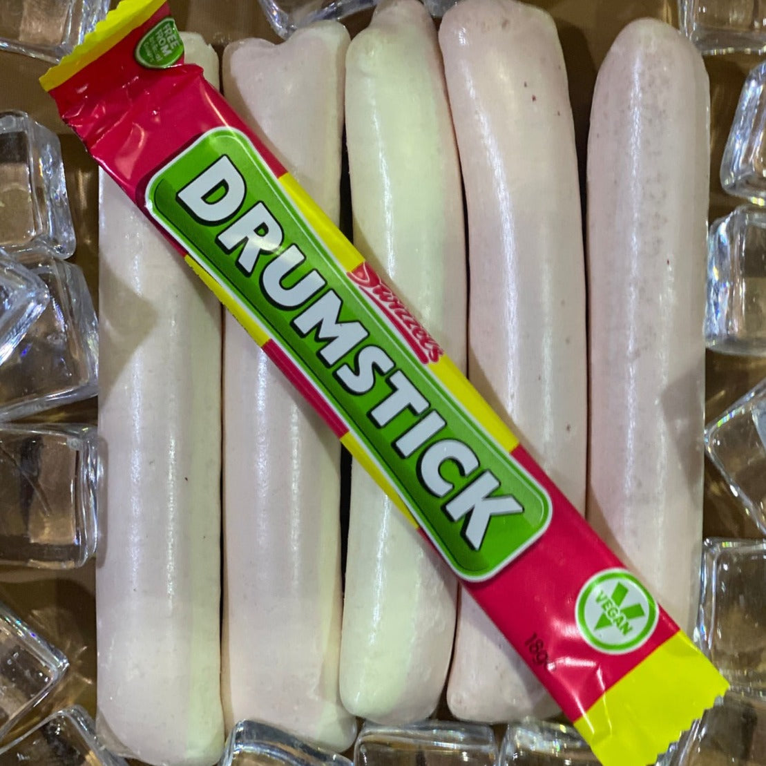 Drumstick Original Raspberry and Milk Chew Bar - Freeze Dried Sweets - Vegan, Vegetarian & Halal